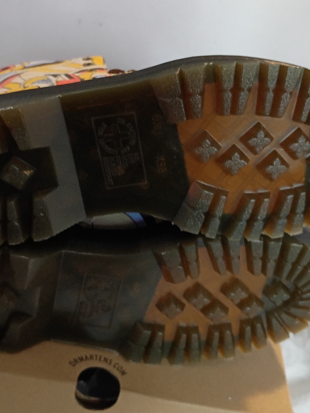 DR. MARTENS Mushroom Hippie JADON RETRO RAY CANVAS PLATFORM 8 EYE SIDE ZIP NEW - Picture 8 of 12
